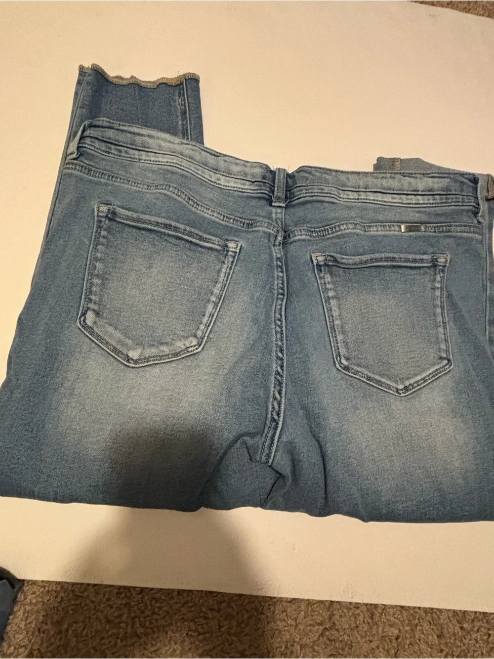Kancan Light Blue cropped Denim skinny Jeans
